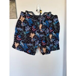 Reyn Spooner Mens Swim Trunks Black Deep Sea Mechanical Fish Board Shorts XL